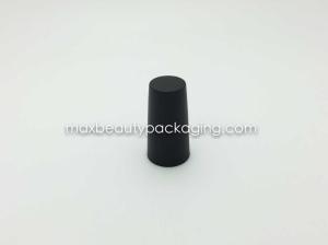 China N2033 uv coating glossy black nail polish cap nail polish packaging pp injection black outer inner cap flat brush factory