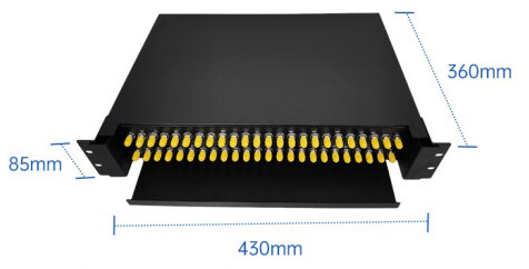 2U ST Fiber Patch Panel 48 Port protective easy operation