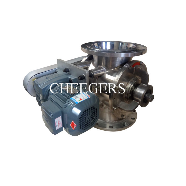 China SS304 DN200 Pneumatic Rotary Valve Tapioca Starch Airlock Feeders factory
