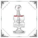 Oil Dab Rigs Recycler Bongs Mini Double Barrels Glass Smoking Water Pipes