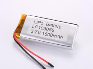 China LP103058 3.7V 1800mah li ion battery manufacturers Soft Pack Lithium Polymer Battery with Overdischarge Protection and Flexible Design factory