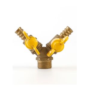 China Stable Three Way Brass Gas Valve Multipurpose Rustproof PN10 PN16 on sale