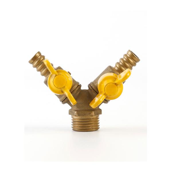 China Stable Three Way Brass Gas Valve Multipurpose Rustproof PN10 PN16 factory
