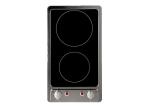 3KW Black Crystal Glass Domino Vitroceramic Hob With Knob Control Child Lock