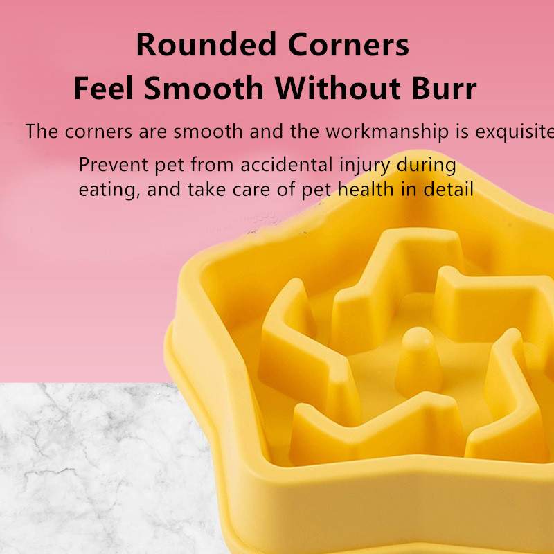 New Color Pet Bowl Dog Bowl Bottom Non-Slip Plastic Labyrinth Pet Anti-Choking Slow Food Bowl Slow Feeding Basin