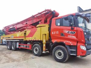 China Used Concrete Pump Truck Mounted 56m 62m Concrete Pump Mixer Truck Used For Boom Pumping factory