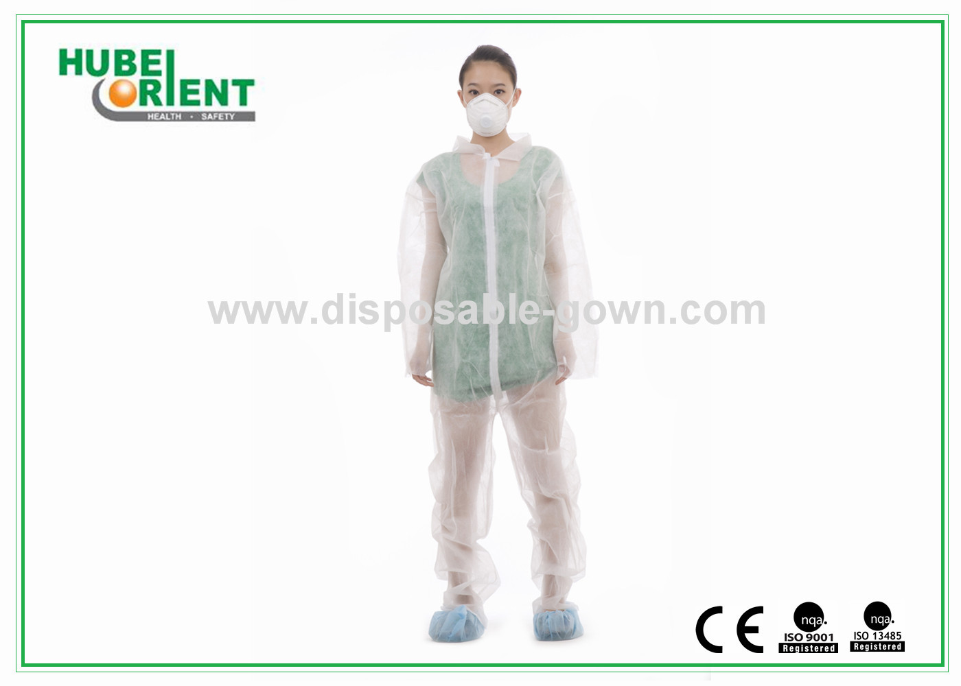 ISO1348 Waterproof 55gsm Disposable Medical Coveralls