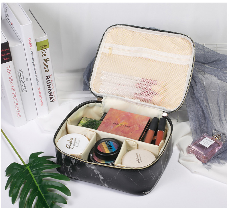 Eco Friendly Ladies Travel Marble PU Makeup Storage Bag