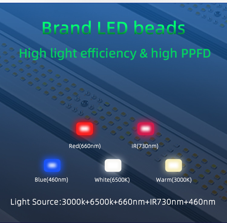 Commercial Foldable LED Grow Light Full Spectrum Hydroponic Lamp Plant Grow Light 1200W