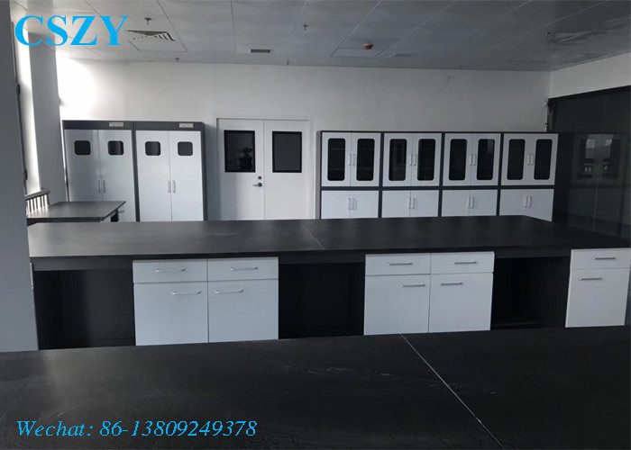 School Steel Chemistry Lab Furniture With Hanging Cupboard