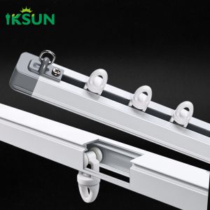 China Extendable Aluminum Curtain Track Bracket Telescopic Double Curtain Track on sale