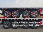 4 Axles Flat Bed Semi Trailer Strong Bearing Stable Single axle can be lifted