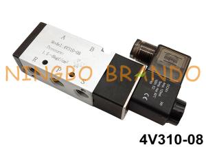 China Air Control 5/2 Way Pneumatic Solenoid Valve 4V310-08 Single Coil factory
