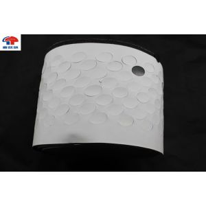 White Magic Self - Stick Hook And Loop Tape Coin Shape , Eco Friendly nylon