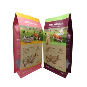China 50-150Microns Pet Food Packaging Bag For Cat Eight Side Seal Waterproof factory