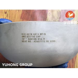 ASTM A815 Butt Weld Fittings UNS S32750 / S32760 Seamless Cap DN100 SCH40S