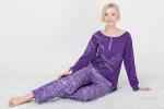Fashionable Violet Womens Pyjama Sets Long Sleeve Top Australian Design