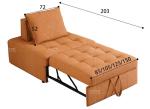 BN Single Puff Sofa Bed Living Room Retractable Single Sofa Bed Recliner