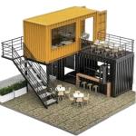 Prefab Mobile Modified Shipping Container Two Storey Container House for Bar
