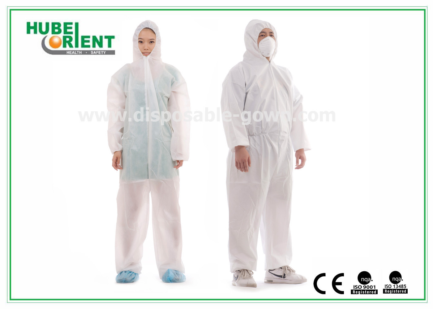 Type 5 6 Waterproof Disposable Microporous Coverall With Hood
