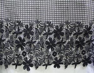 China Garment Accessories Chemical Lace Fabric Water Soluble Embroidery lace fabric in Different Color factory