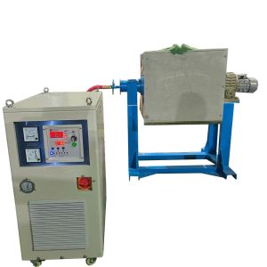 20kg Automatic Tilting Steel Shell Induction Melting Furnace With Copper Melting