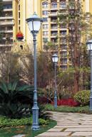 China 100-240V LED Courtyard Lights high quality lamp body made by steel or aluminum cast hot -dip galvanizing no rust factory