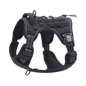 China Wholesale Manufacture K9 Reflective Soft Adjustable Breathable Tactical Dog Harness For Pet factory
