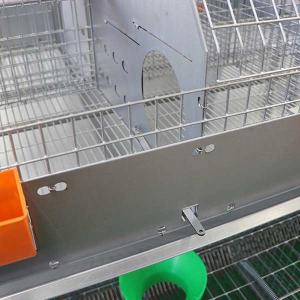 China 24 Cells Battery Operating Farm Rabbit Cage Two Tiers Easy Cleaning Durable factory