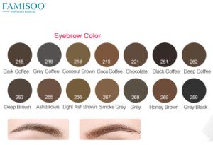 China Pure Organic Permanent Makeup Ink Pigment For Eyebrows 14 Colors Long Lasting factory