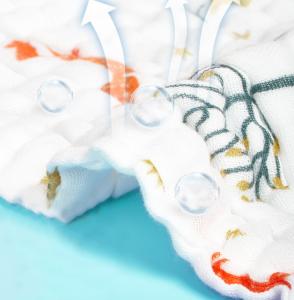 China Vivid Designed 4 Layer Gauze Fabric 210gsm Soft Baby Swaddle Material factory