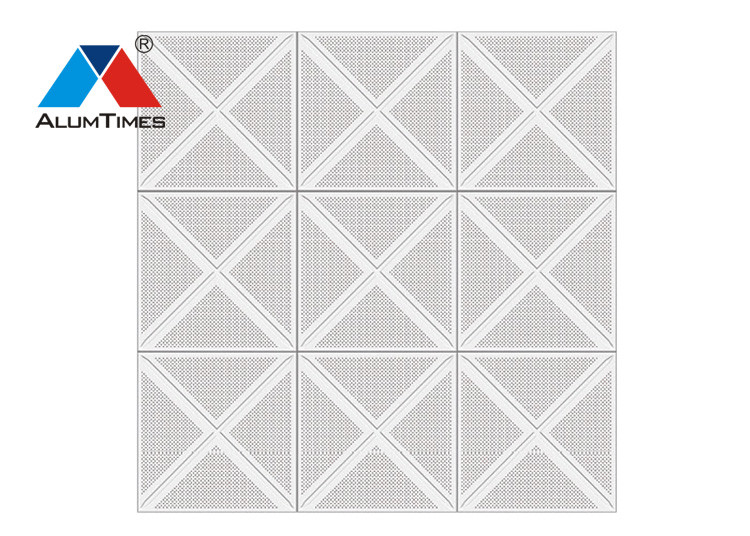 Fire Retardant Perforated Aluminium False Ceiling , Dustproof Commercial Drop Ceiling Tiles