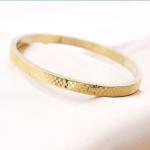 Oval White Gold Bangle Bracelet Stainless Steel Laser Engraved Fashion