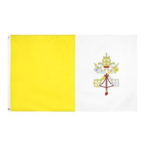 China 3x5 Foot Rectangular Knit Polyester Vatican National Flag factory