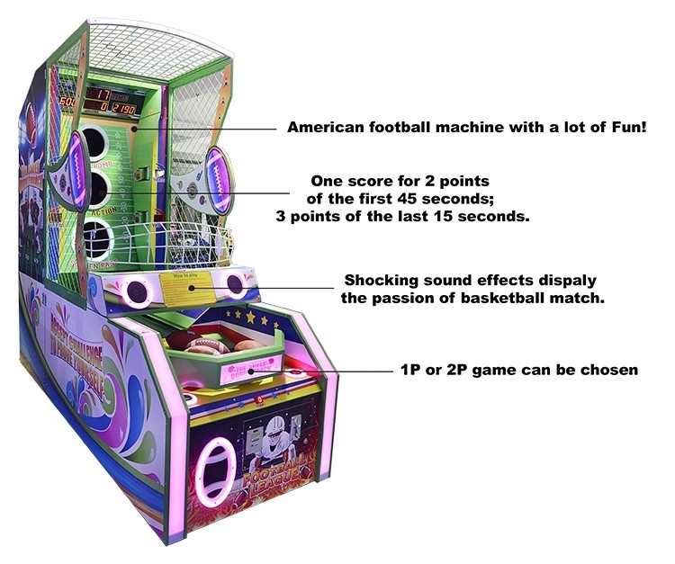 Rugby Football League Basketball Shooting Game Machine For Supermarket