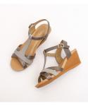 BS114 Bohemian Slope Heel Roman Shoes Women Summer Retro One With Vacation Large
