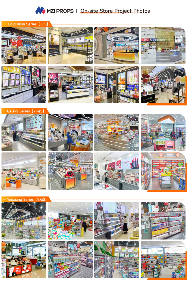 Retail Store Stand Grey Wooden Sample Island For Customized Display Furniture And Cost-Effective Shop Stand