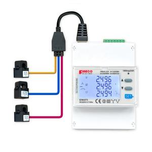 China Accuracy Class 0.33V EM4371 Three Phase Digital Energy Meter for Rogowski Coil Meter factory