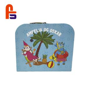China 28*18*8cm Size HS Code 48196000 Screen Printing Cardboard Suitcase Box factory