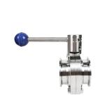 1.5 Inch Tri Clamp Sanitary Butterfly Valve Pull Handle Stainless Steel 304