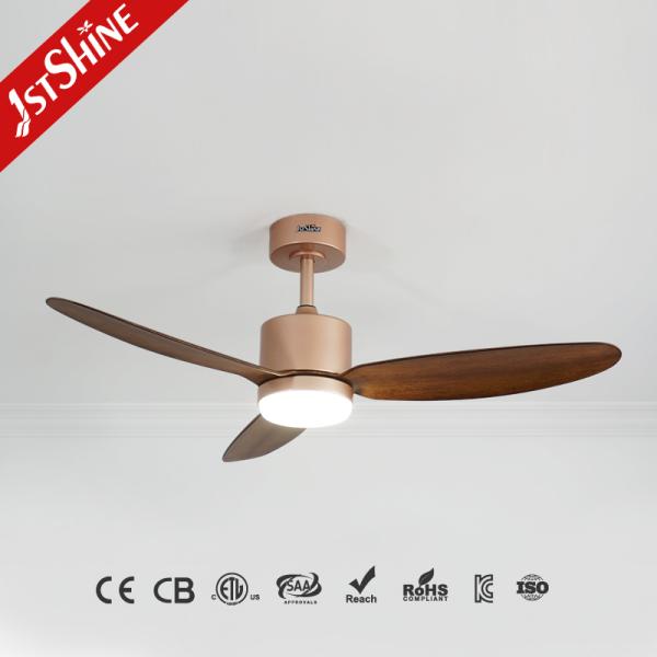 52-Inch Decorative Ceiling Fan with Light Rose Gold Finish for Luxurious Spaces