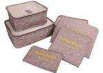 Cartoon travel storage bag 6pcs set luggage sorting sub-bags clothing travel bag