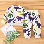 Boys Children'S Casual Suit Dinosaur Cartoon Printed
