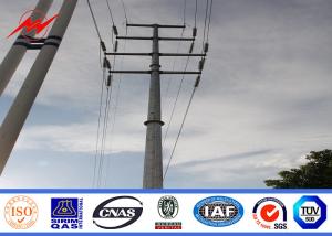 China Power Transmission Galvanized Steel Pole , Outdoor Electrical Utility Poles 11.9m - 940dan factory