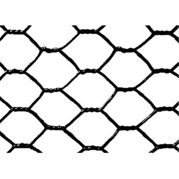 China Black Galvanized Chicken Wire Mesh , Hexagonal Chicken Wire With Strong Welding Points factory