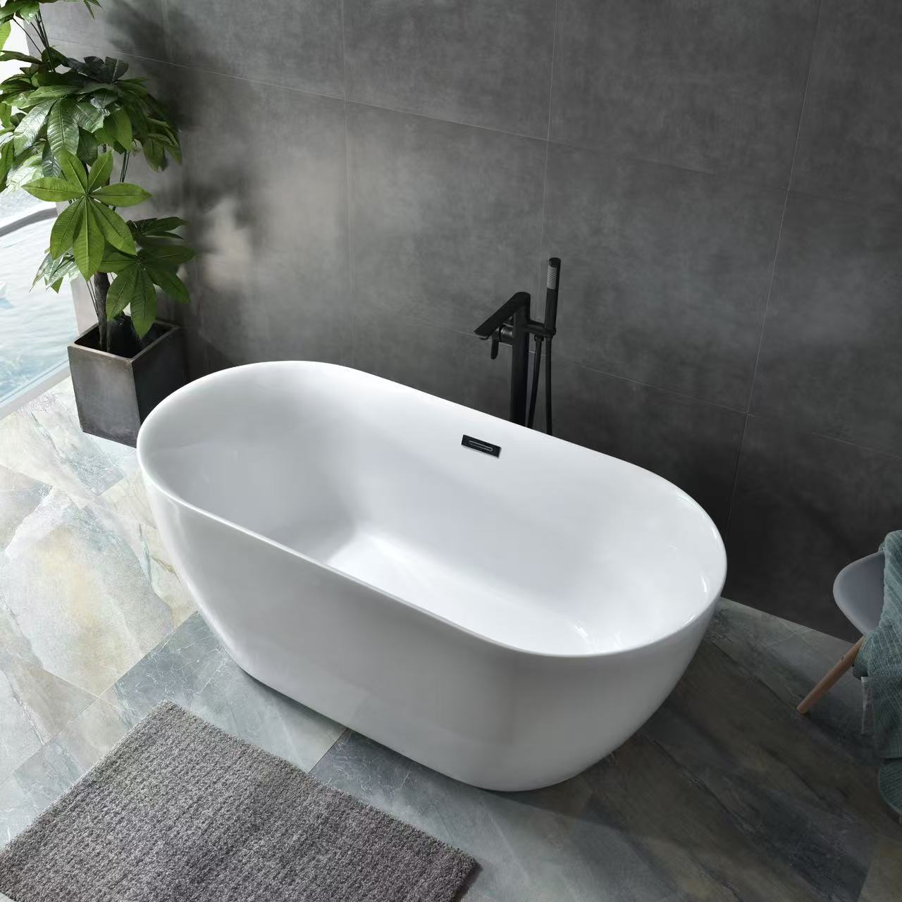Seamless Jetted Acrylic Free Standing Bathtubs Personalized For Rehabilitation