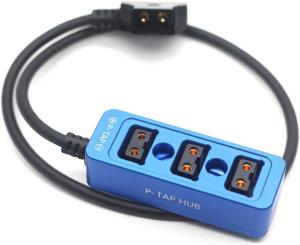 China Metal Triple D Tap Splitter Cable 0.5M For Photography Power factory
