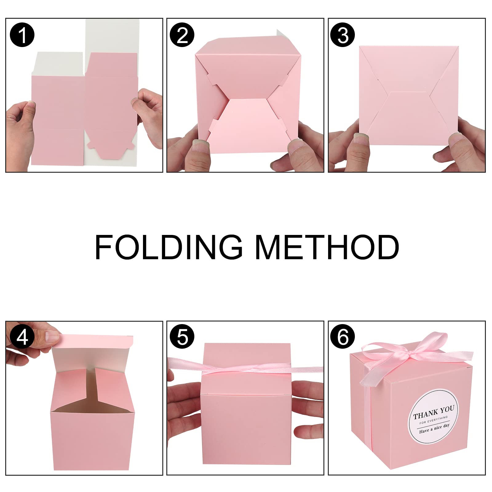 Food Custom Foldable Kraft Paper Wedding Thank You Gift Box with Glossy Lamination