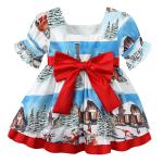 Petal Sleeve Children'S Dress Clothing Christmas Style