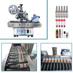 Horizontal Lip Balm Syringe Glass Tube Vial Labeling Machine for Case Packaging